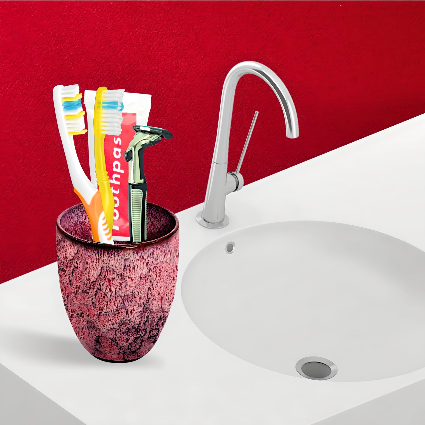Ceramic Bathroom Organizer Modern Toothbrush Holder