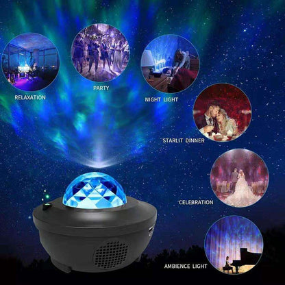 Bluetooth Speaker with LED Night Light - Starry Sky