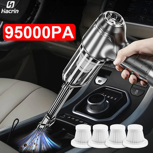 Car Vacuum Cleaner 95000PA Wireless Portable Vacuum Cleaner For Car Home Strong Suction Handheld 2 in 1 Vacuum Cleaner Blower