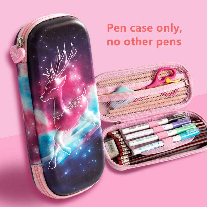 3D Unicorn EVA Large Capacity Pencil Case