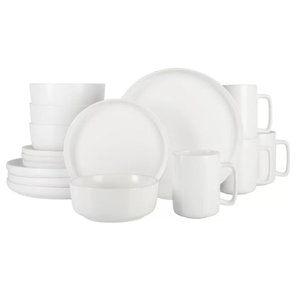 Complete 16-Piece Stoneware Dinnerware Set