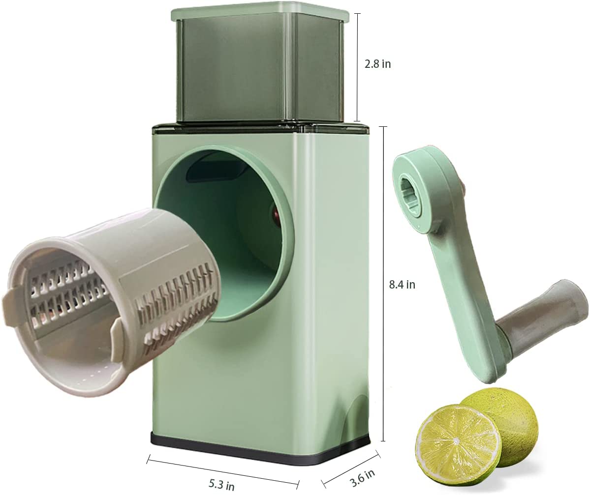 3-in-1 Upgraded Rotary Cheese Grater & Vegetable Slicer