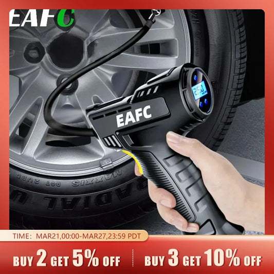 Car Tire Inflator with Auto Shut-Off: 120W Portable Air Pump