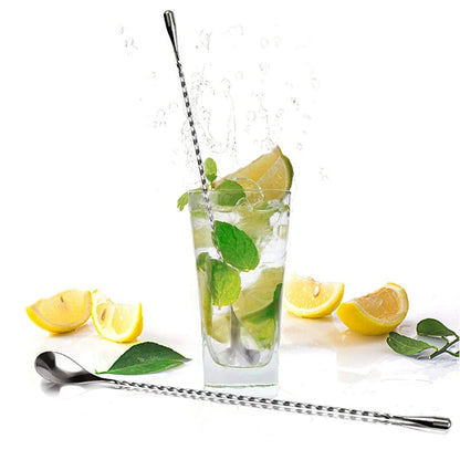 Long Handle Cocktail Stirrers Bartender Mixing Stick Spoon Stainless Steel Barman Kit Accessories Whisky Shaker Bar Kitchen