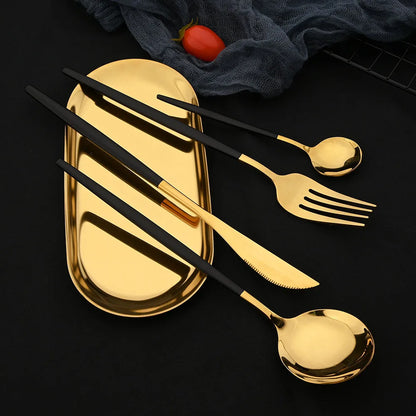 16-Piece Stainless Steel Cutlery Set (Mirror Finish)