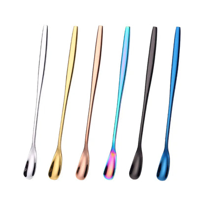 304 Stainless Steel Spoons | Long Handle, Gold, Multi-Use