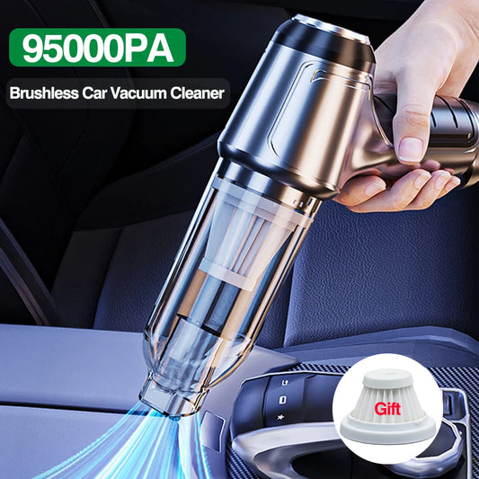 Car Vacuum Cleaner Wireless Mini Vacuum Cleaner For Car Handheld Auto Cleaning Machine for Home with 95000pa Strong Suction