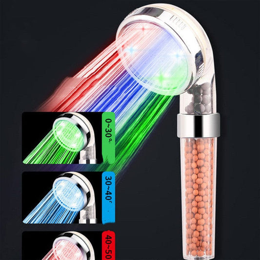 ArtOlo LED Light-Emitting Shower Head: Colorful Temperature Control