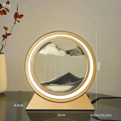 ArtOlo Mesmerizing Moving Sand Art Table Lamp - A Perfect Home Decor Gift!