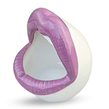 ArtOlo Red & Purple Ceramic Lip Ashtray