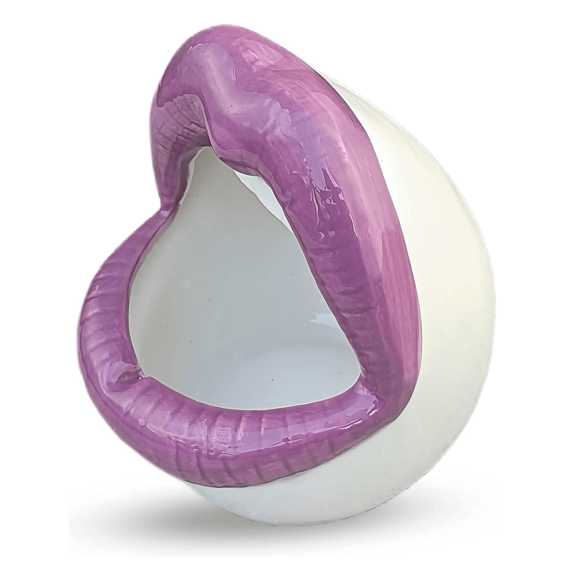 ArtOlo Red & Purple Ceramic Lip Ashtray