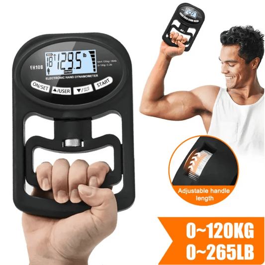 ArtOlo Store Grip Strength Tester 265Lbs/120Kg Digital Hand Dynamometer Grip Strength Meter USB LCD Screen Hand Grip for Power Training Sport