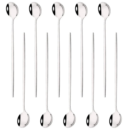 ArtOlo Store Stainless Steel Long Handle Spoons (10 Pack)