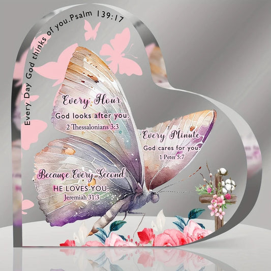 Home Finesse Christian Women's Acrylic Bible Inspiration Desktop Ornament