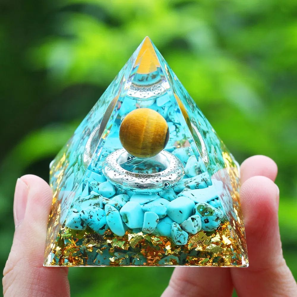 Home Finesse Crystals Stone Orgone Pyramid Energy Generator Natural Amethyst Peridot Reiki Chakra Meditation Tool Room Decor Christmas Gift