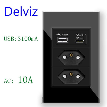Home Finesse Delviz Type C USB Wall Socket