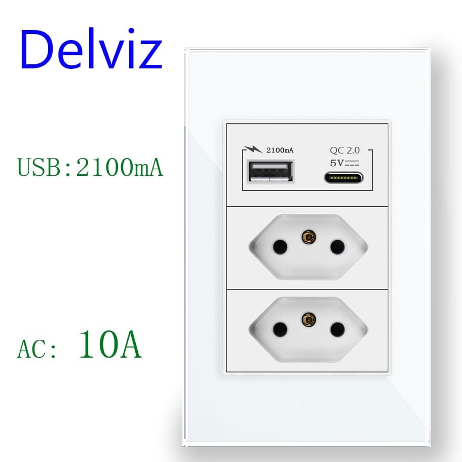 Home Finesse Delviz Type C USB Wall Socket