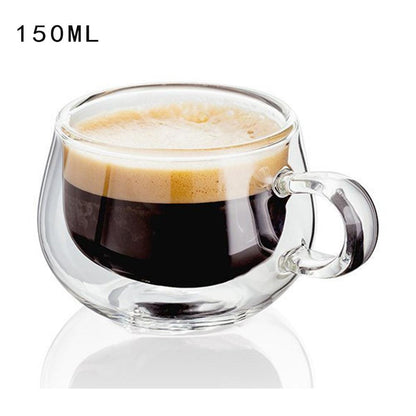 Home Finesse Double Wall Glass Tea/Coffee Mug