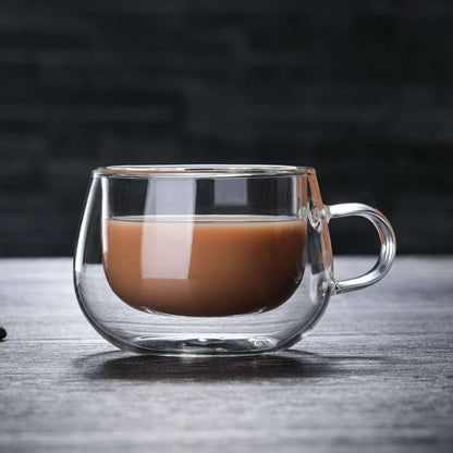 Home Finesse Double Wall Glass Tea/Coffee Mug