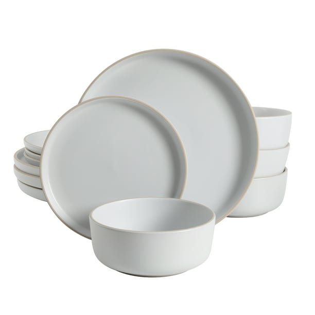 Home Finesse Elevate Dining with Cobalt 12-Piece Dinnerware Set