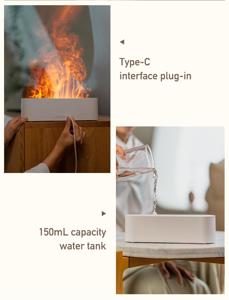 Home Finesse Flame Aromatherapy Diffuser & Ultrasonic Mist Maker