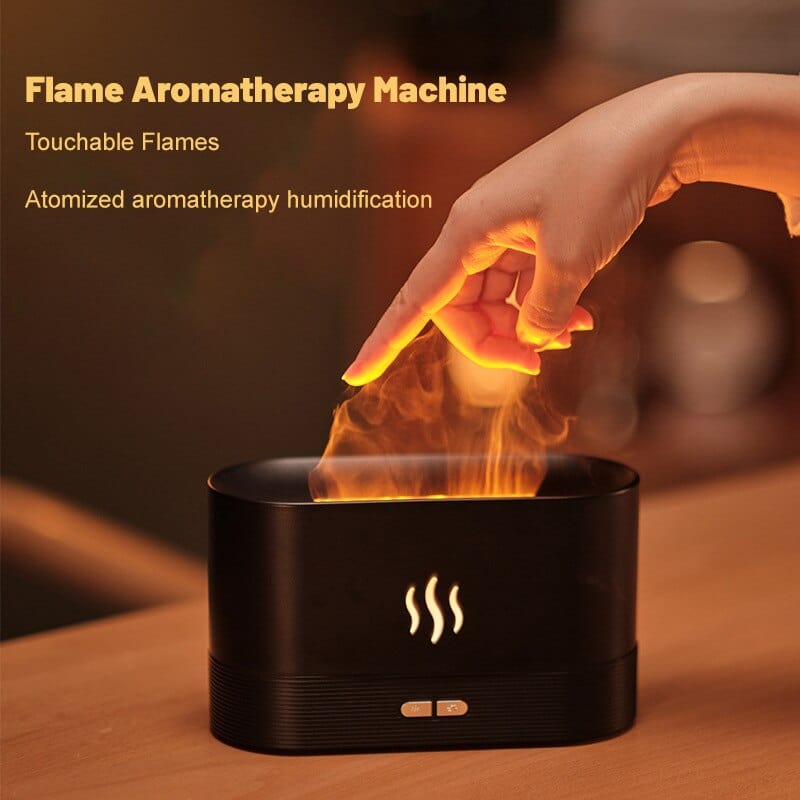 Home Finesse Flame Aromatherapy Ultrasonic Humidifier with LED Lighting