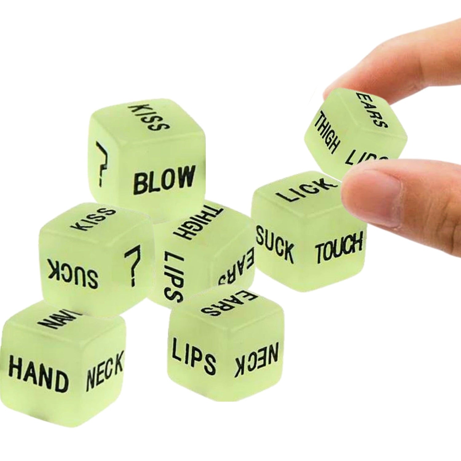 Home Finesse Glow in the Dark Love Dice - Adult Couple's Party Game