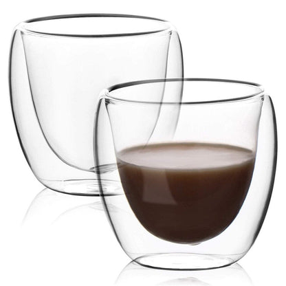 Home Finesse Insulated Double Wall Glass Mugs