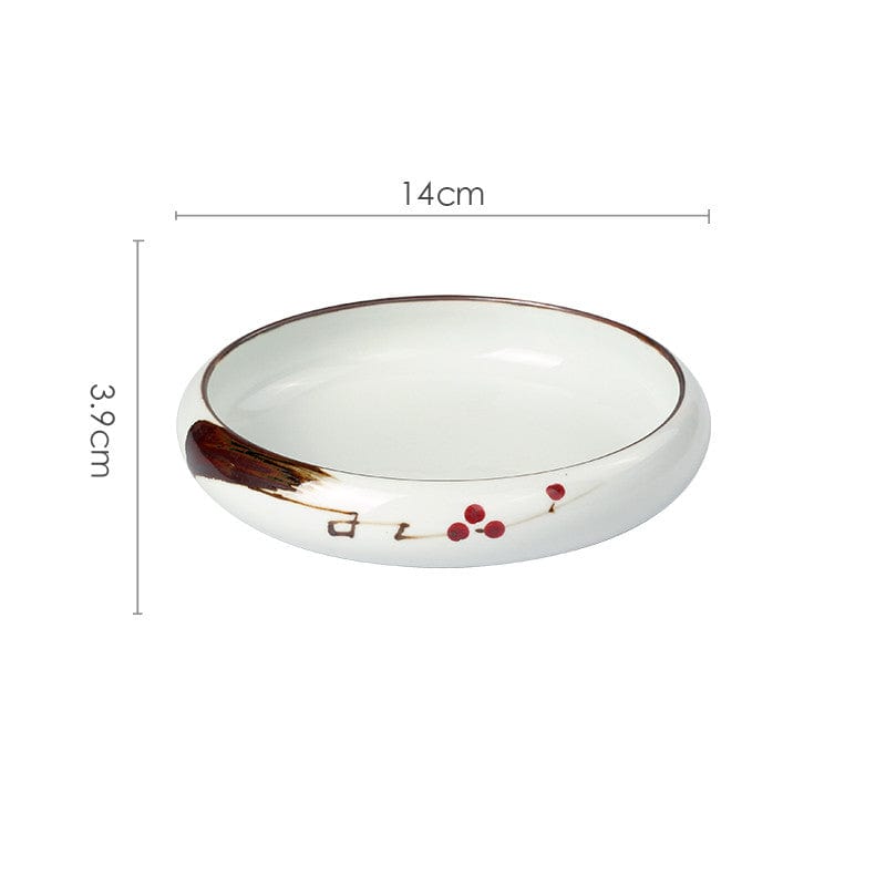 Home Finesse Japanese Hand-painted Ceramic Plates For Household Use