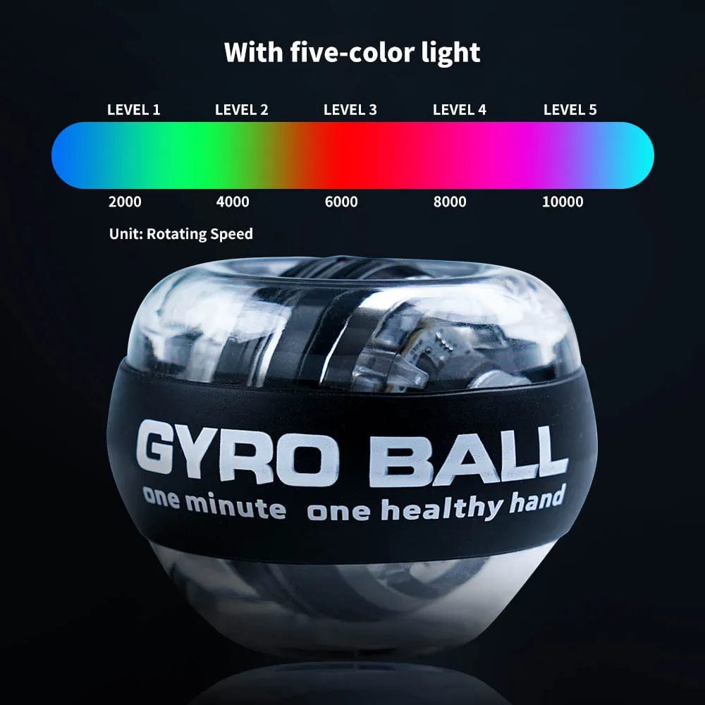 Home Finesse LED Wrist Power Trainer Ball Self-starting Gyro ball Powerball Arm Hand Muscle Force Fitness Exercise Equipment Strengthener