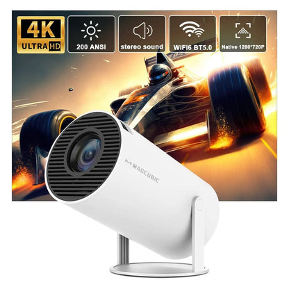 Home Finesse Magcubic Projector Hy300 4K Android 11 Dual Wifi6 200 ANSI Allwinner H713 BT5.0 1080P 1280*720P Home Cinema Outdoor Projetor