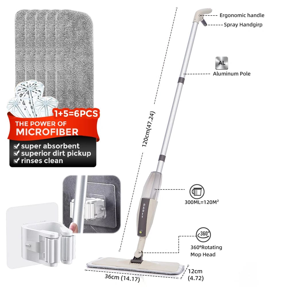 Home Finesse Microfiber Steam Mop for Effortless Sparkle
