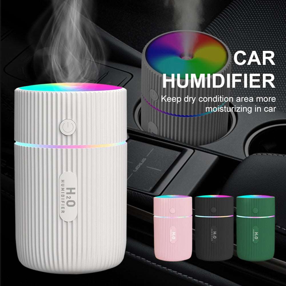 Home Finesse Mini Car Air Humidifier with LED Light