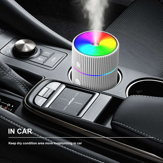 Home Finesse Mini Car Air Humidifier with LED Light