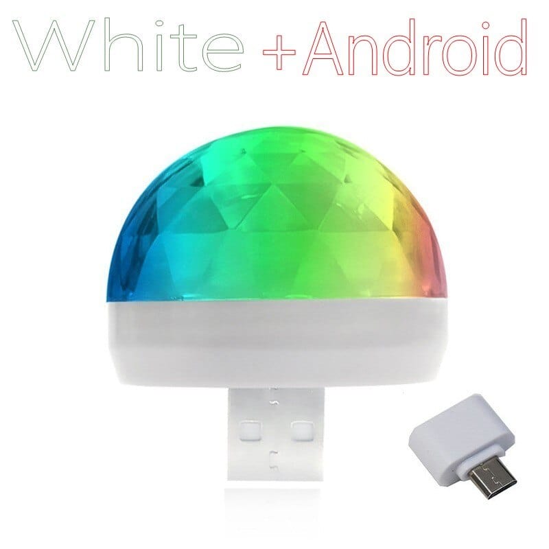 Home Finesse Mini USB LED Car DJ Light - Colorful Mix