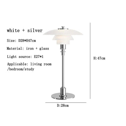Home Finesse Modern Glass LED Table Lamp - Danish Design for Stylish Living Spaces