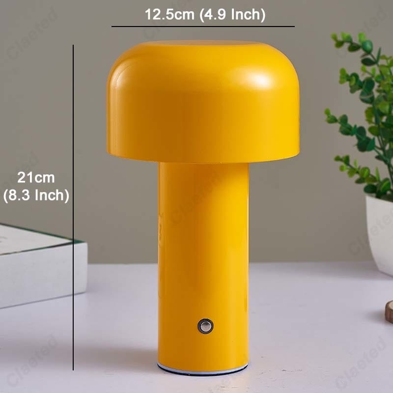 Home Finesse Mushroom Table Lamp - Rechargeable Decor Light