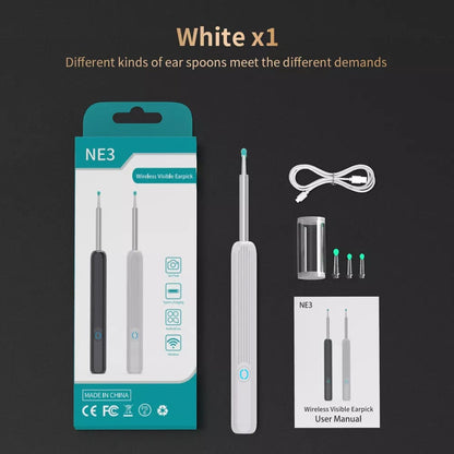 Home Finesse NATFIRE NE3 Ear Cleaner High Precision Ear Wax Removal Tool with Camera LED Light Wireless Otoscope Smart Ear Cleaning Kit