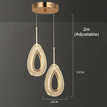 Home Finesse Nordic Ring LED Pendant Lights Indoor Hanging Lamp Room Decor For Bedside Bedroom Living Room Modern Pendant Lamp