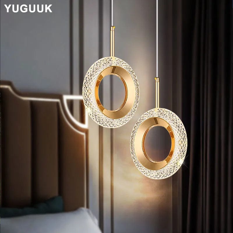 Home Finesse Nordic Ring LED Pendant Lights Indoor Hanging Lamp Room Decor For Bedside Bedroom Living Room Modern Pendant Lamp