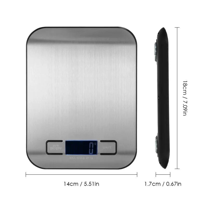 Home Finesse Portable Stainless Steel Food Kitchen Scale for Baking & Jewelry