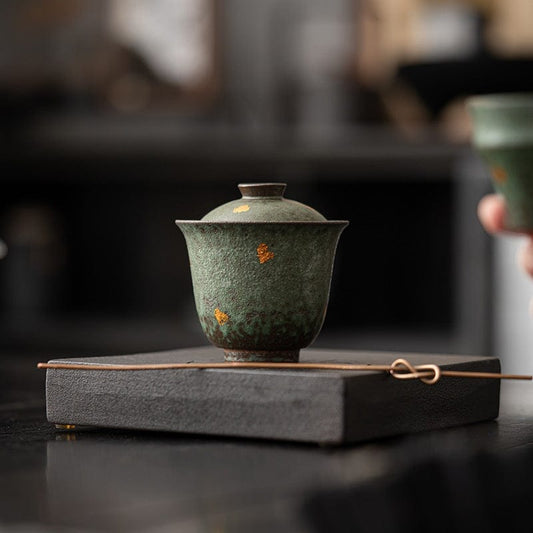 Home Finesse Retro Copper Glazed Household Tea Cups