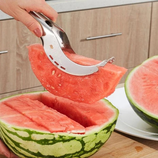 Home Finesse Stainless Steel Windmill Watermelon Cutter - Effortless Fruit Slicing Tool