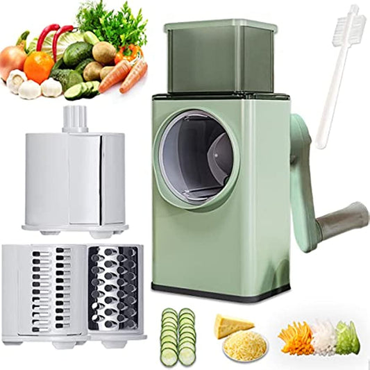 3-in-1 Upgraded Rotary Cheese Grater & Vegetable Slicer